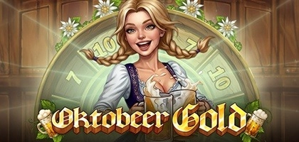 Oktober Gold slot game with woman holding beer mugs
