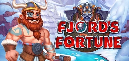 Fjord's Fortune slot game with Viking character and icy background